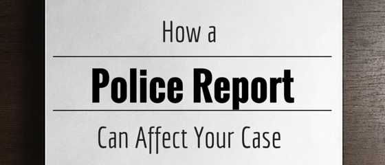 does a police report affect your police report?